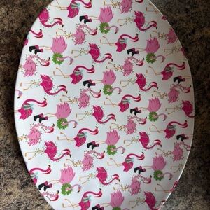 Rachael Zoe Flamingo Print Party Serving Platter - Pink